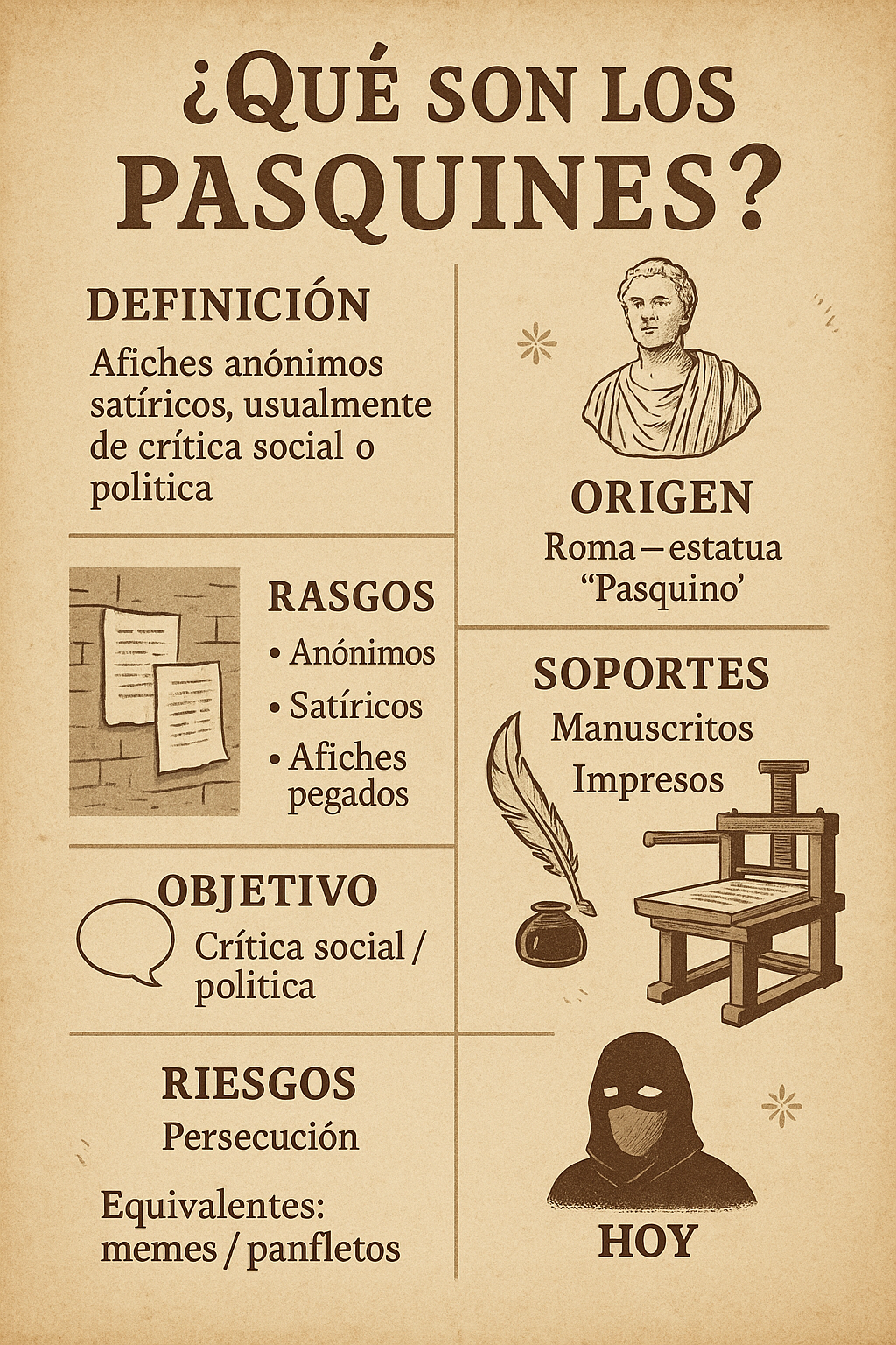 ¿Qué son los pasquines?