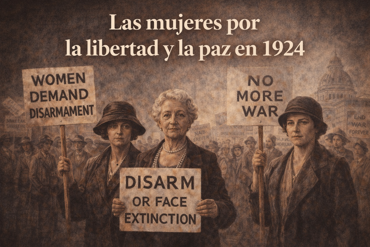 Las mujeres por la libertad y la paz en 1924