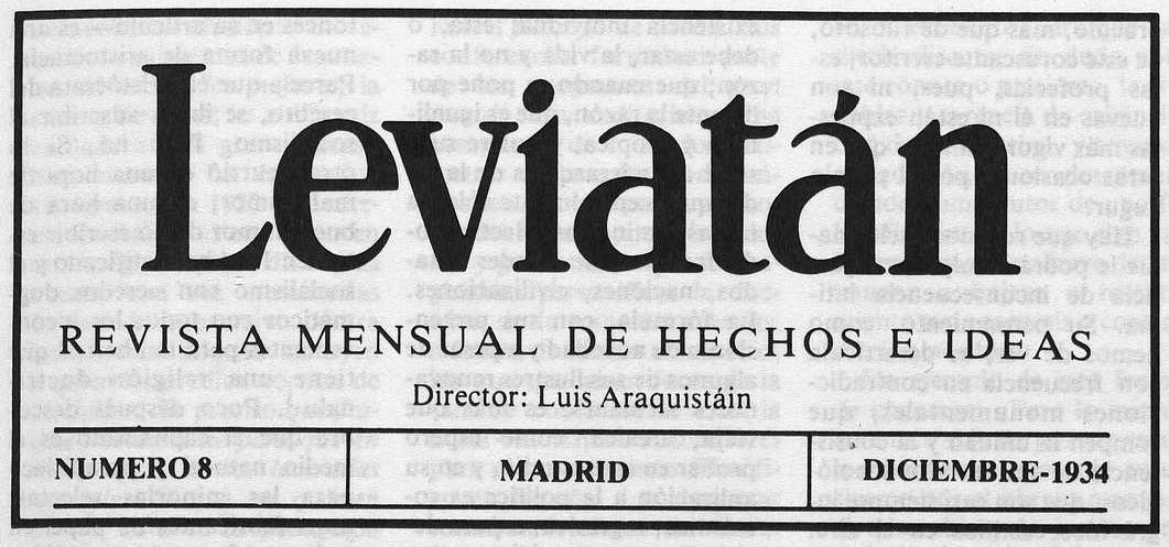 Sobre el lanzamiento de la revista Leviatán del socialismo español