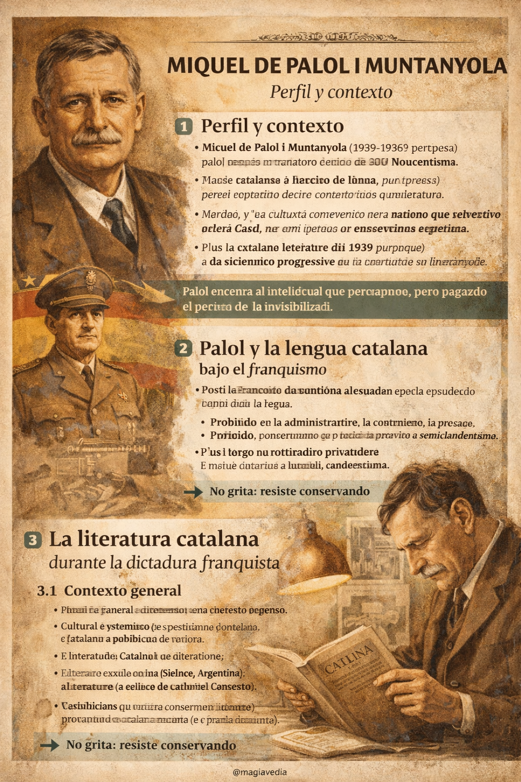 Apuntes sobre Miquel de Palol y Mutanyola y sobre la literatura y cultura catalana durante la dictadura franquista