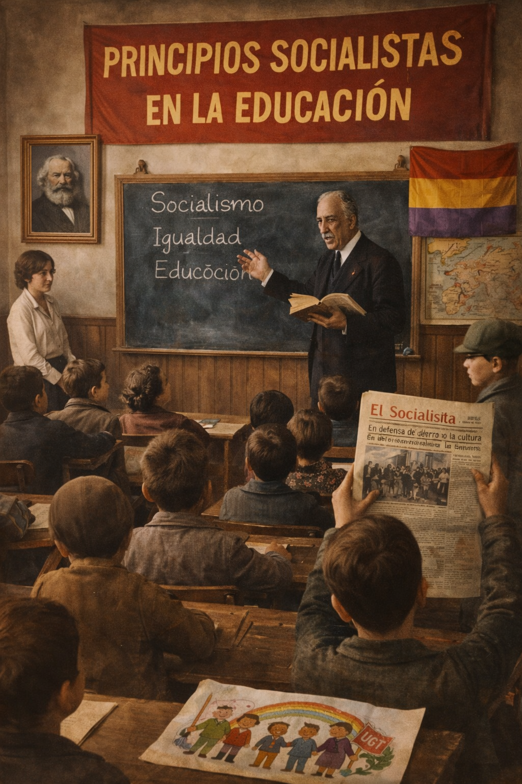 Principios socialistas en la educación en la Segunda República