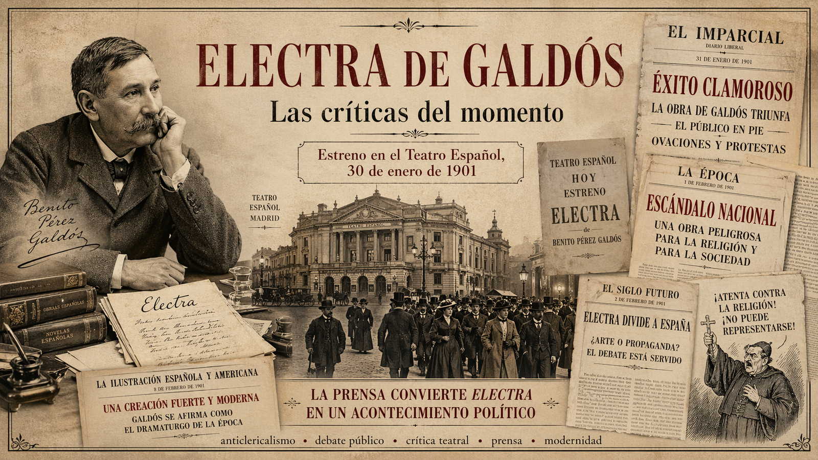 ‘Electra’ de Galdós, las críticas del momento