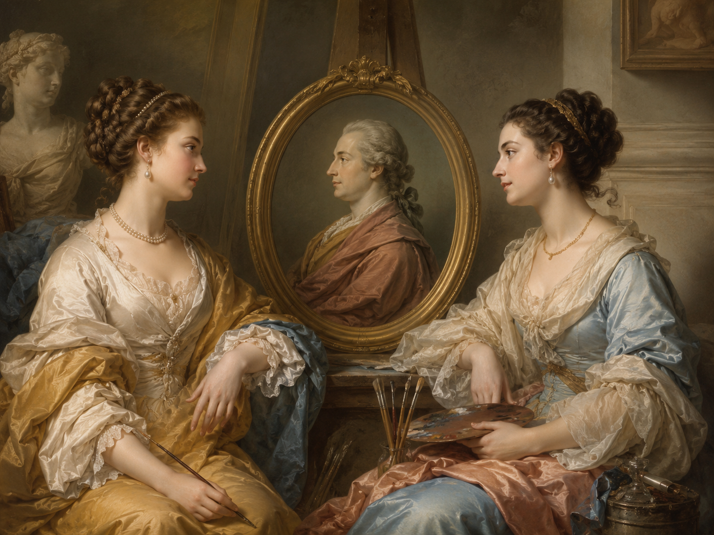 Dos mujeres unidas por Mengs
