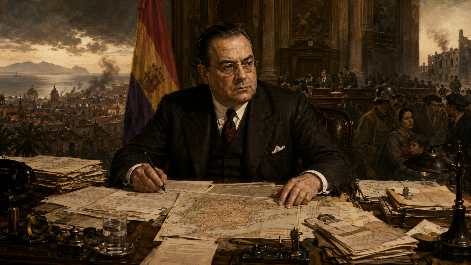 1937: Juan Negrín, el canario que cargó con la República