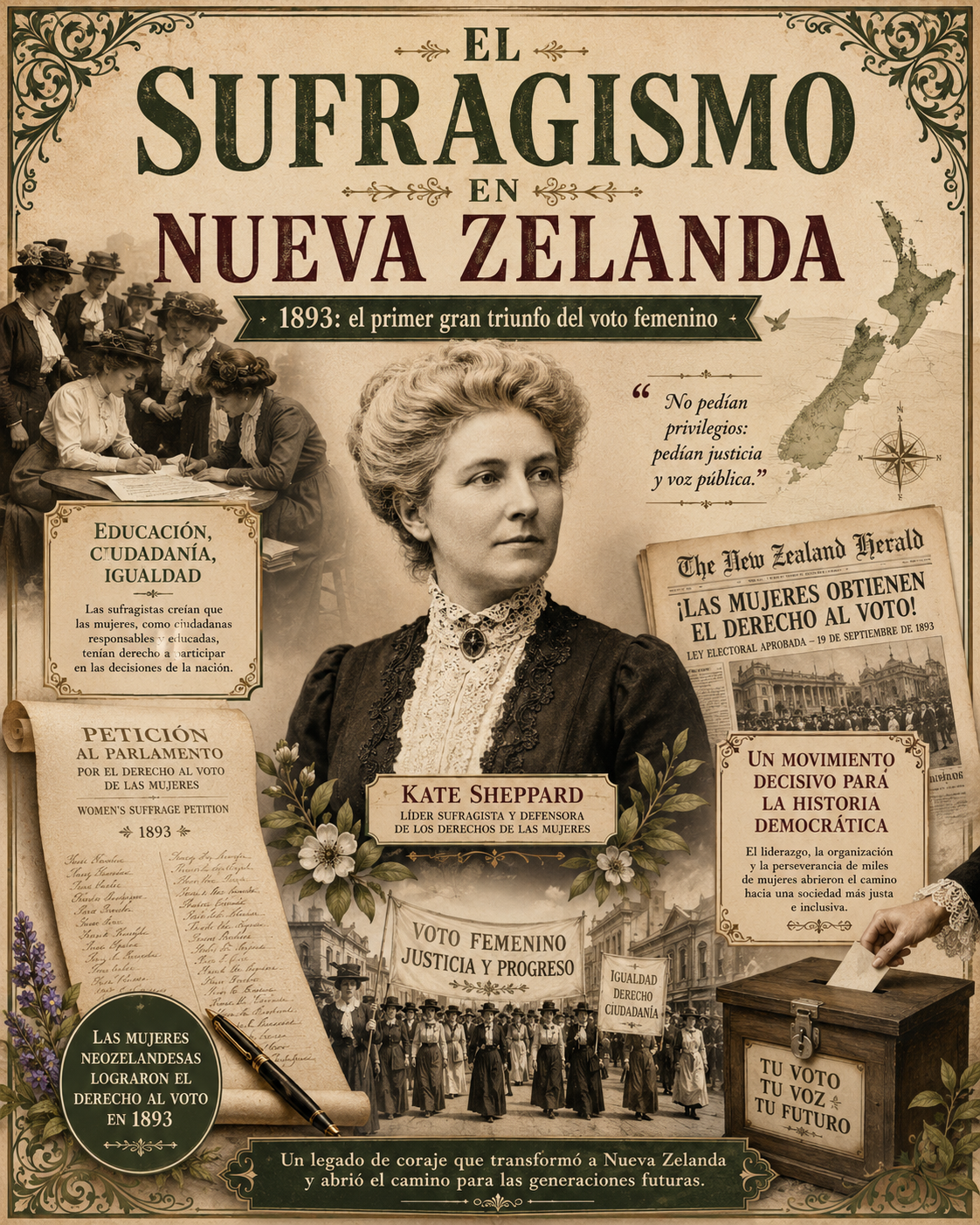 El sufragismo en Nueva Zelanda