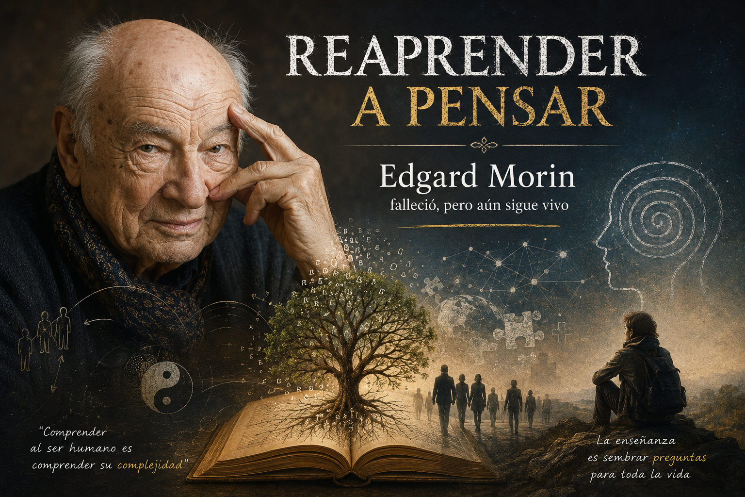 Reaprender a pensar, Edgard Morin, falleció, pero aún sigue vivo