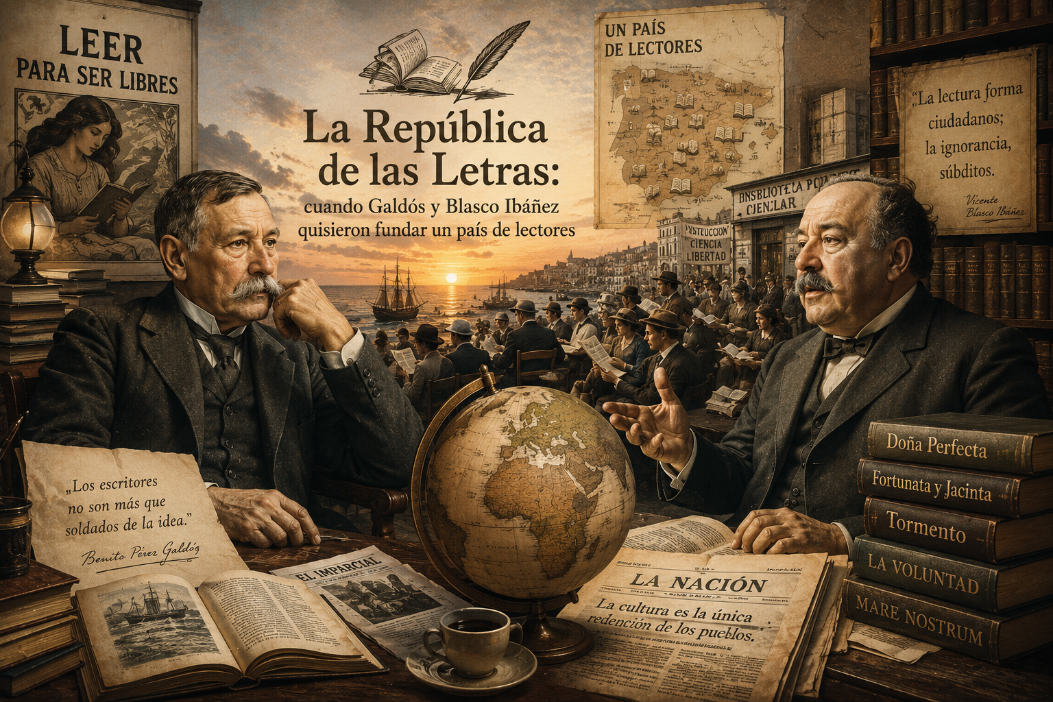 La República de las Letras: cuando Galdós y Blasco Ibáñez quisieron fundar un país de lectores