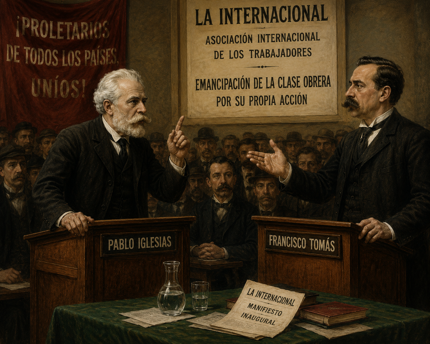El debate entre Pablo Iglesias y Francisco Tomás en tiempos de la Internacional