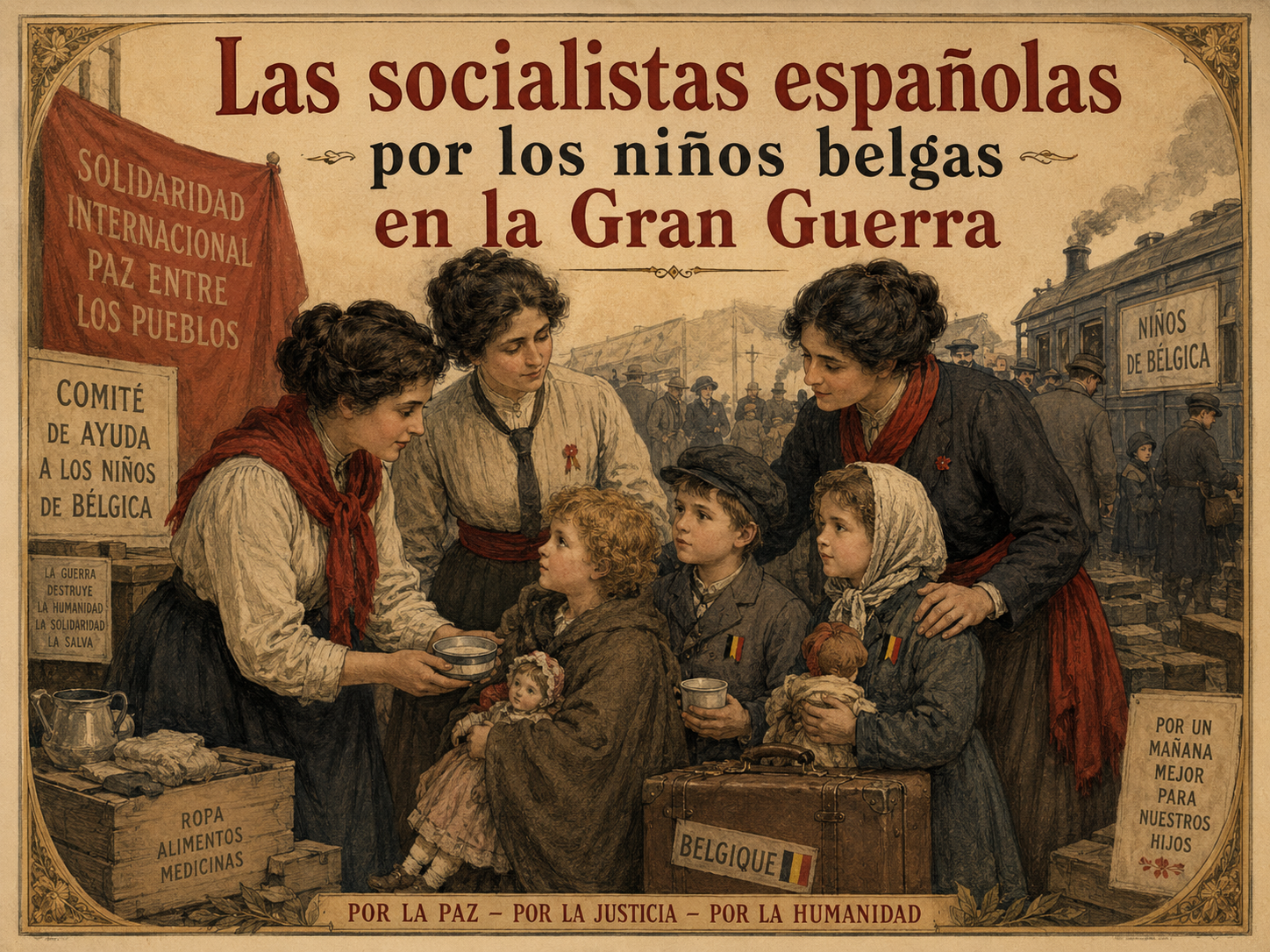 Las socialistas españolas por los niños belgas en la Gran Guerra