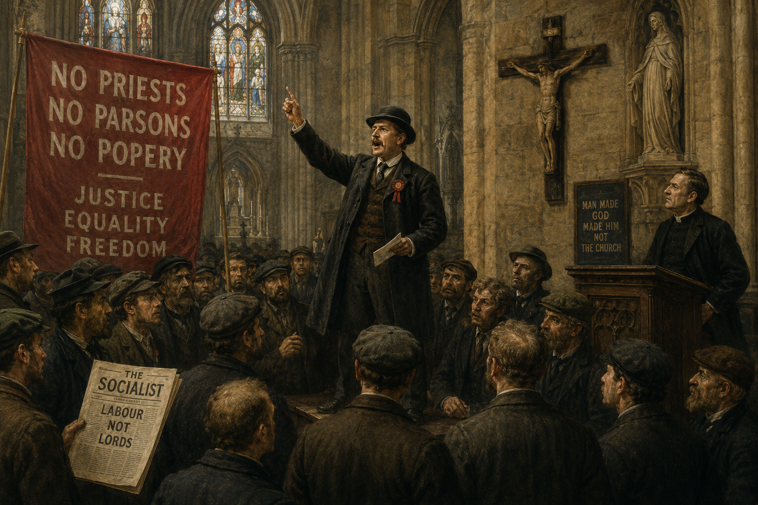 Anticlericalisme socialista britànic a les esglésies l’any 1887