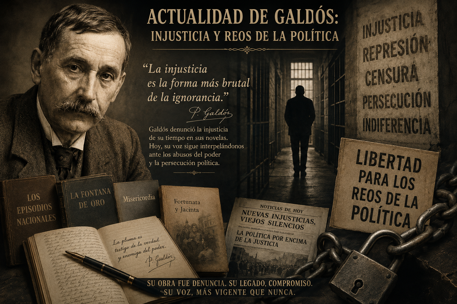 Actualidad de Galdós: injusticia y reos de la política