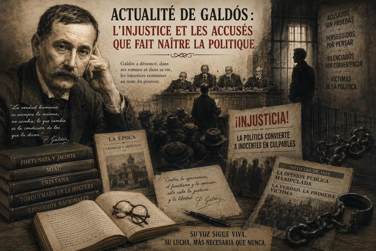 Actualité de Galdós : l’injustice et les accusés que fait naître la politique