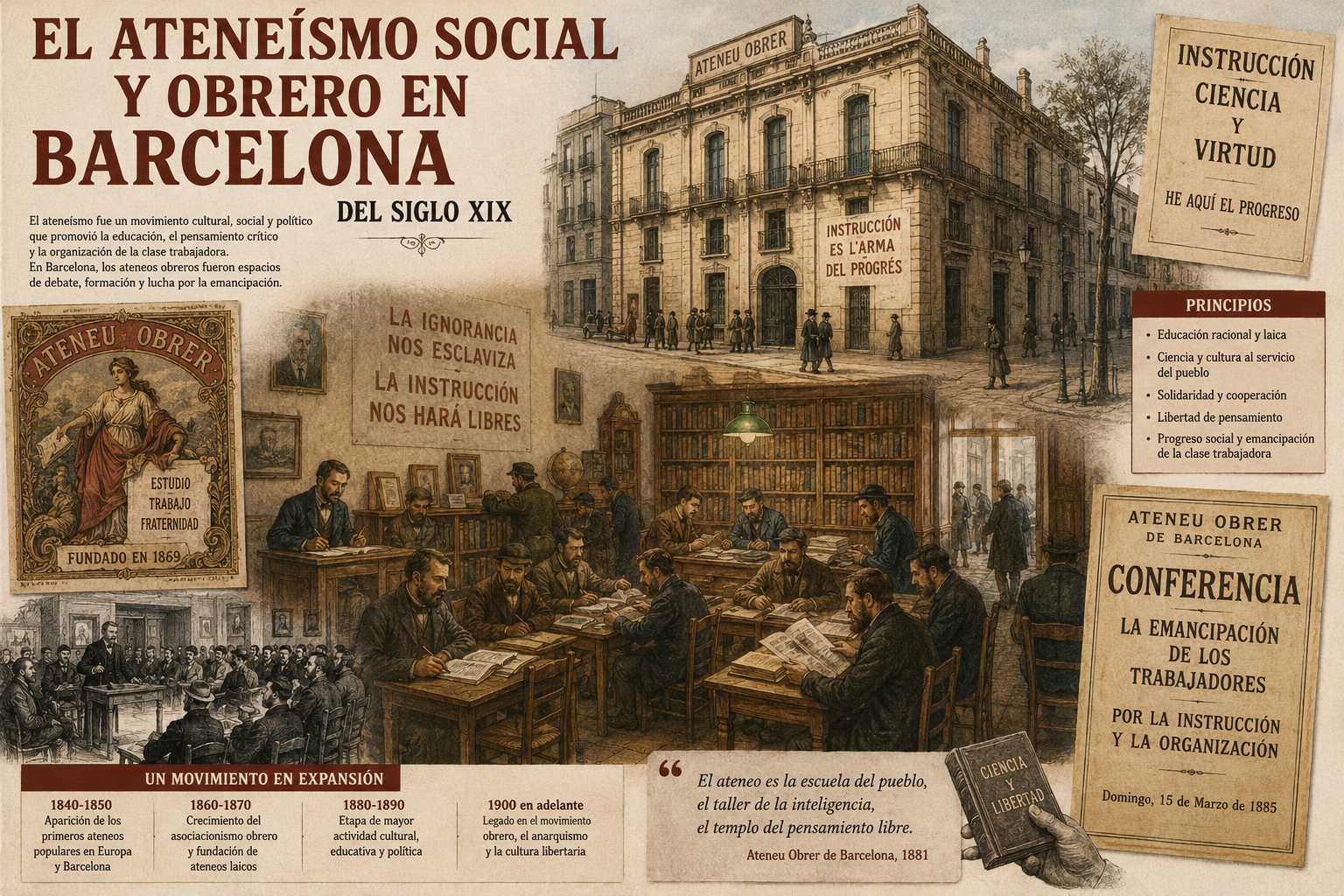 El ateneísmo social y obrero en la Barcelona del siglo XIX