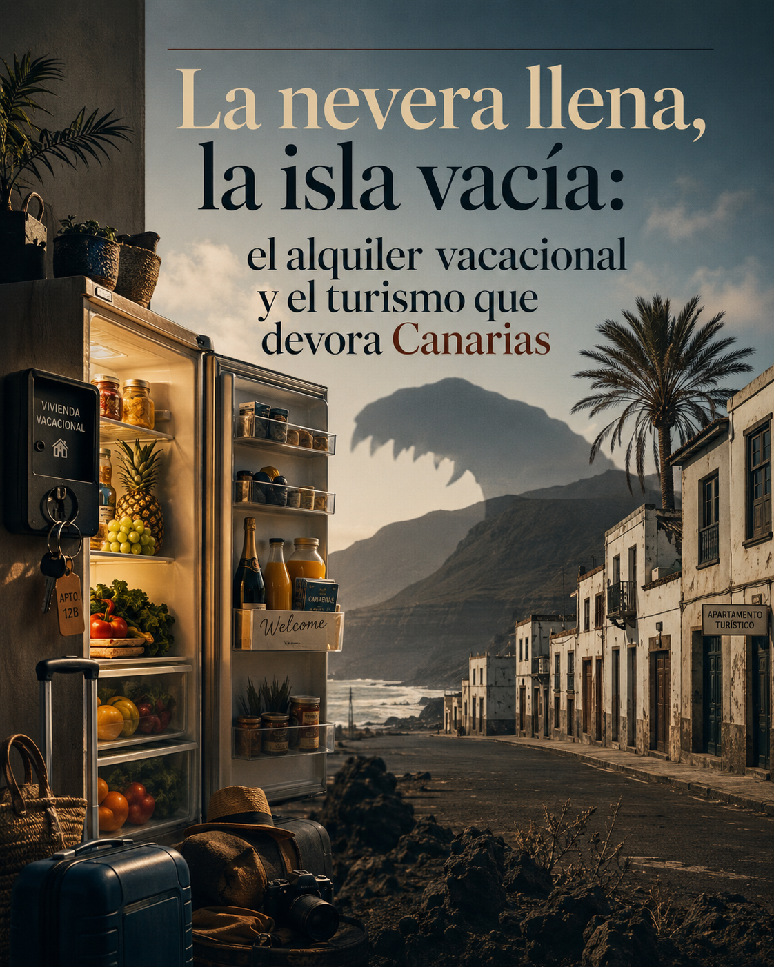 La nevera llena, la isla vacía: el alquiler vacacional y el turismo que devora Canarias
