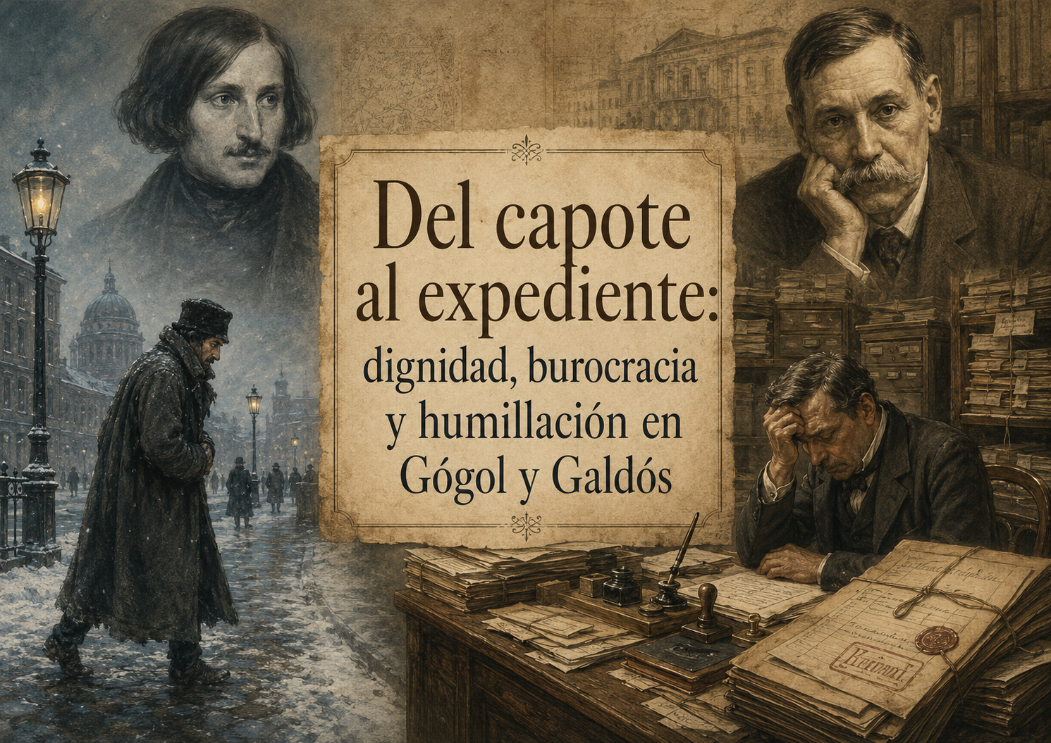 Del capote al expediente: dignidad, burocracia y humillación en Gógol y Galdós
