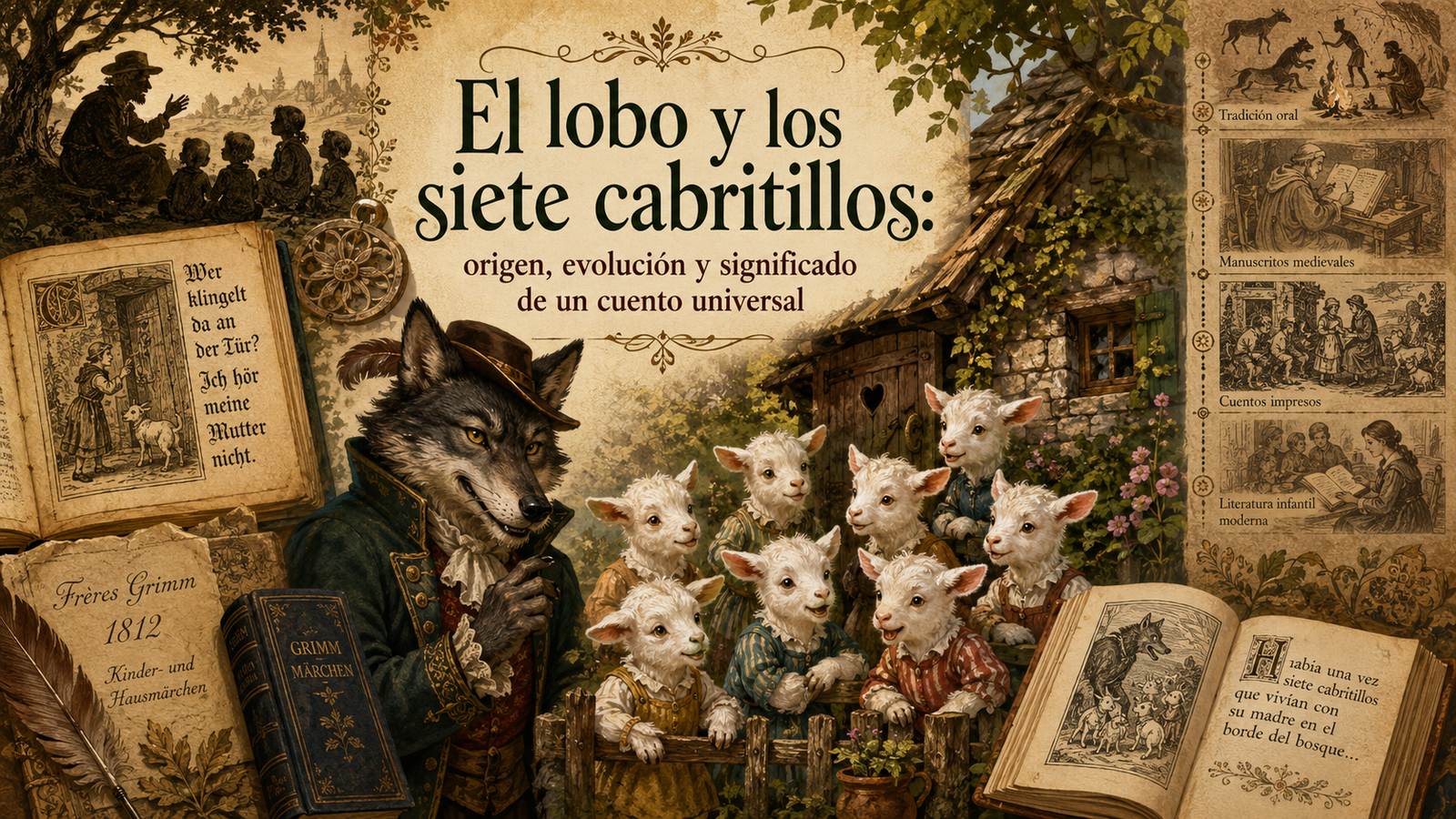 El lobo y los siete cabritillos: origen, evolución y significado de un cuento universal