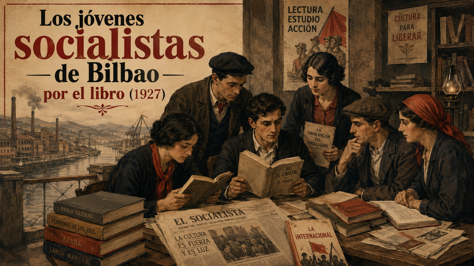 Los jóvenes socialistas de Bilbao por el libro (1927)