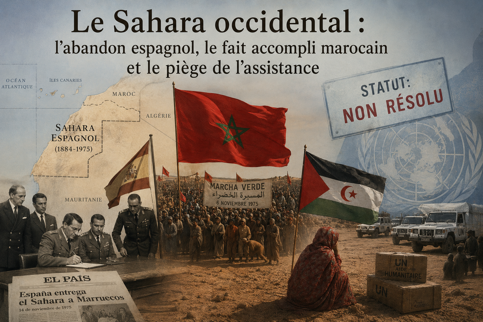 Le Sahara occidental : l’abandon espagnol, le fait accompli marocain et le piège de l’assistance