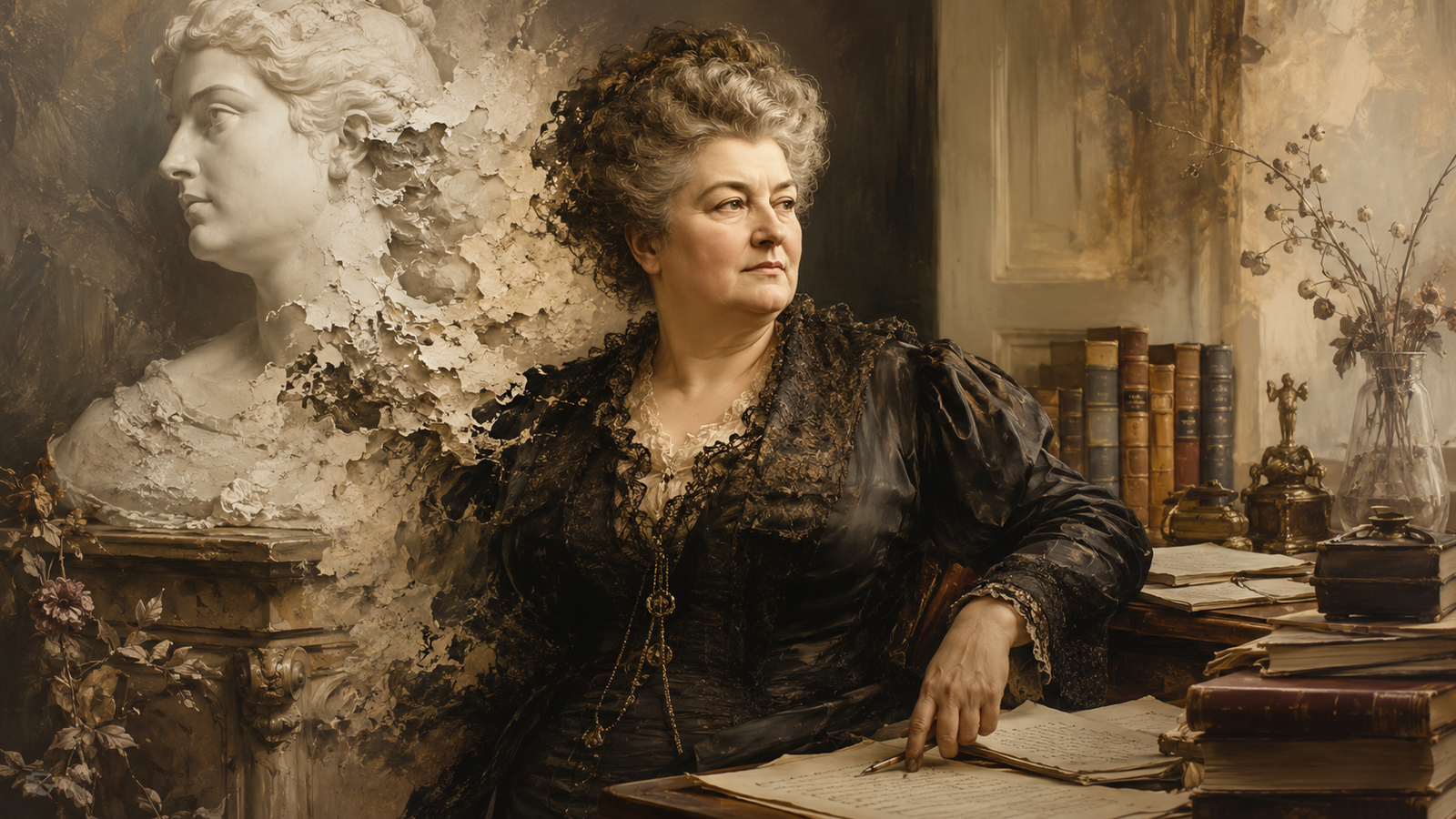 ‘Estatua en vida’ (a Galdós) por Emilia Pardo Bazán