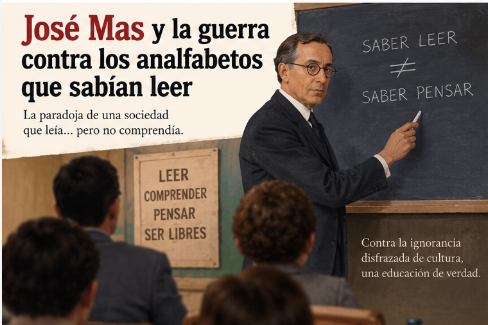 José Mas y la guerra contra los analfabetos que sabían leer